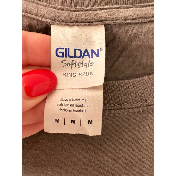 Cathead Distillery Tee T-Shirt Medium Gildan Gray White Liquor Brand Bar Swag - Picture 4 of 5